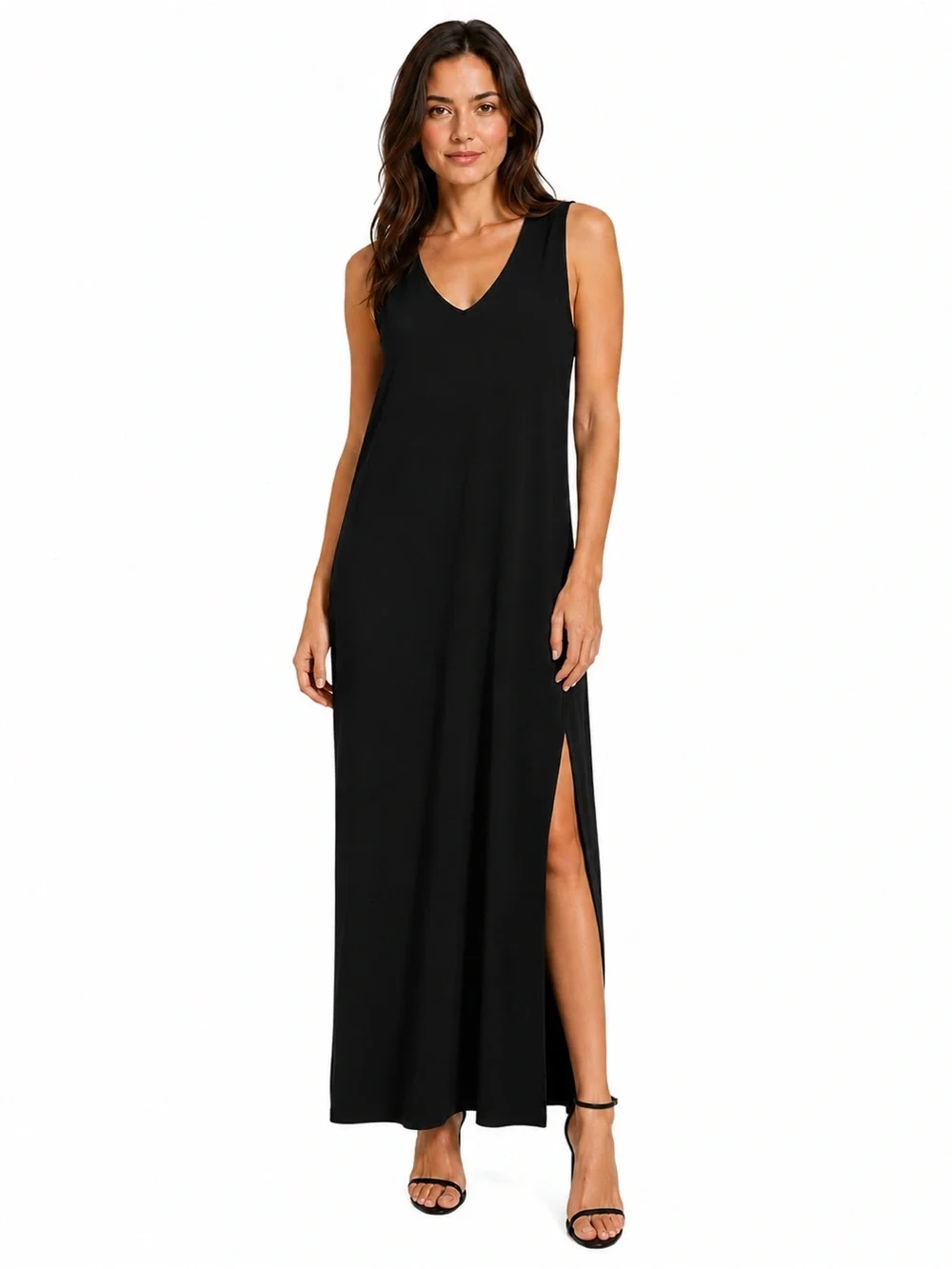 gap black maxi dress Women's Linen-Blend Drop-Waist Maxi Dress by Gap True Black Size XS